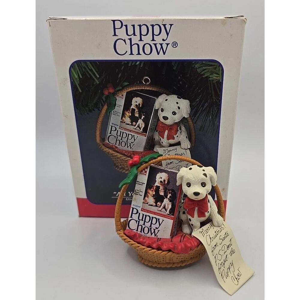 Enesco 1993 Puppy Chow "All You Add Is Love" Limited Edition Ornament U129